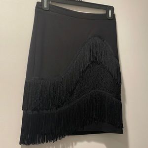 Bebe Fringe mini skirt